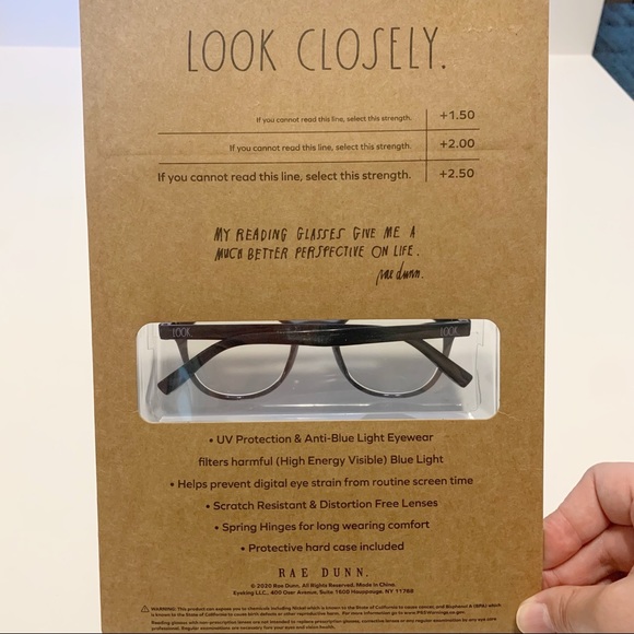 Rae Dunn Blue Light Blocking Reading Glasses +0.00 - Picture 4 of 5